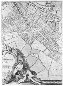 Lontoon Camberwellin kartta vuodelta 1746